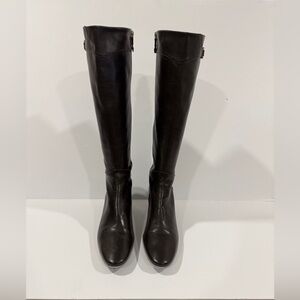 Cole Haan dark brown espresso Leather Knee-High Boots Women’s 7 B Made in Brazil